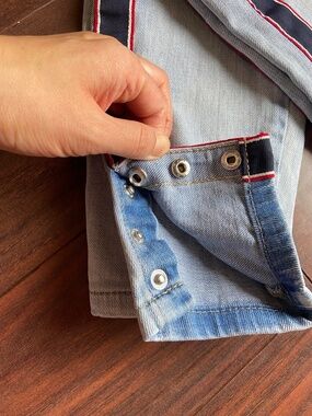 TOMMY HILFIGER Women’s Tribeca Skinny Jeans Blue Denim Button Ankle Size 2